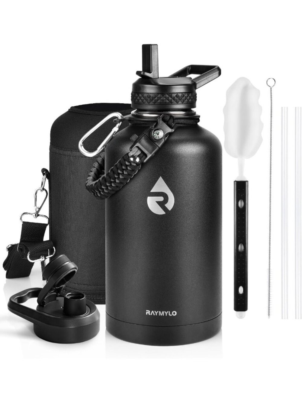 64 oz Insulated Water Bottle - Triple Wall Vacuum Stainless Steel, Keeps Drinks
